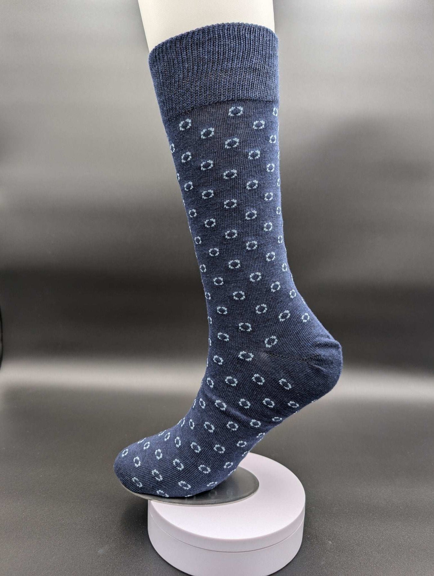 South of France Blue Dot Executive Socks – Magnetic Lock and Loop Design - Le Loxx