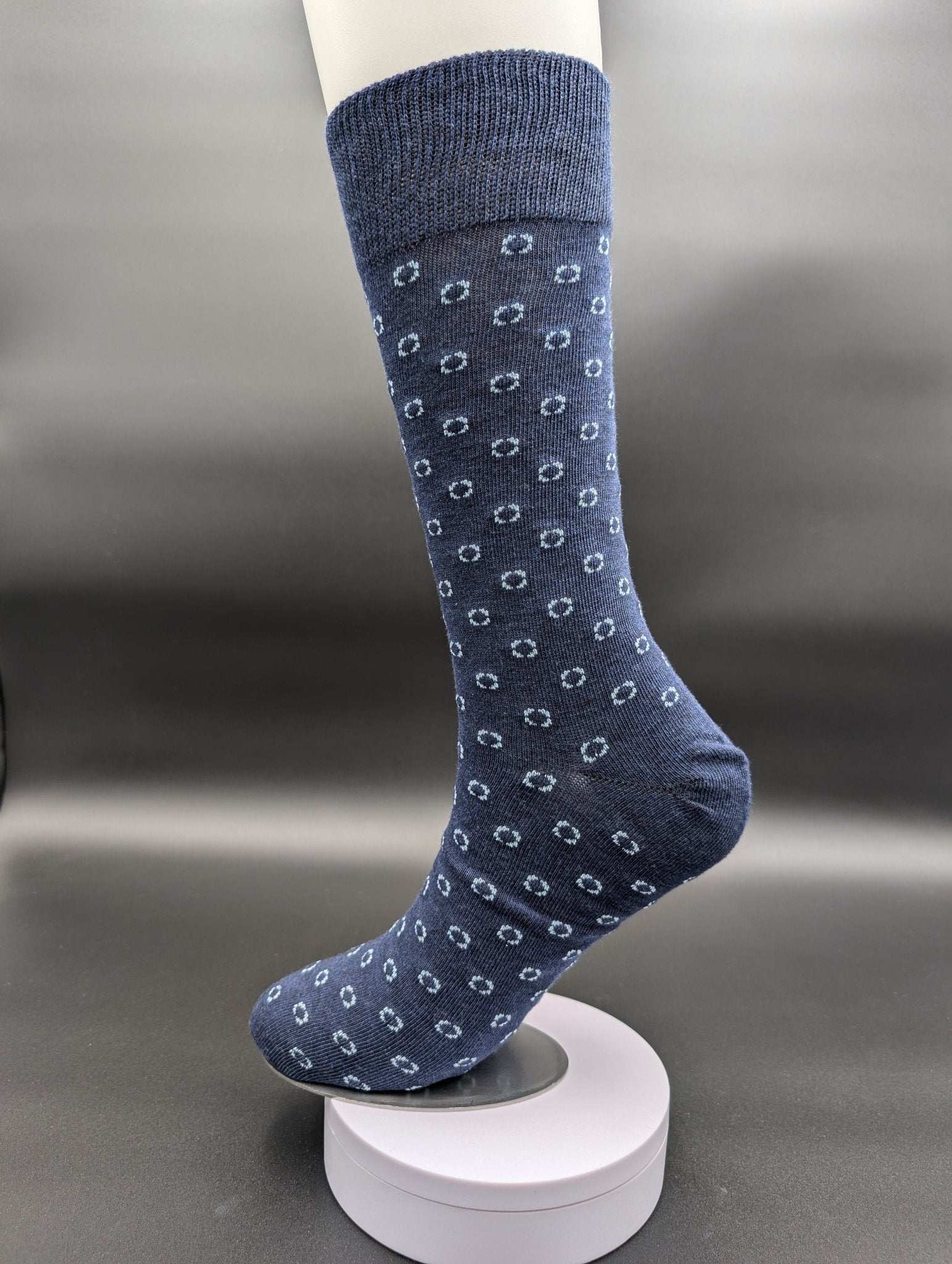 South of France Blue Dot Executive Socks – Magnetic Lock and Loop Design - Le Loxx