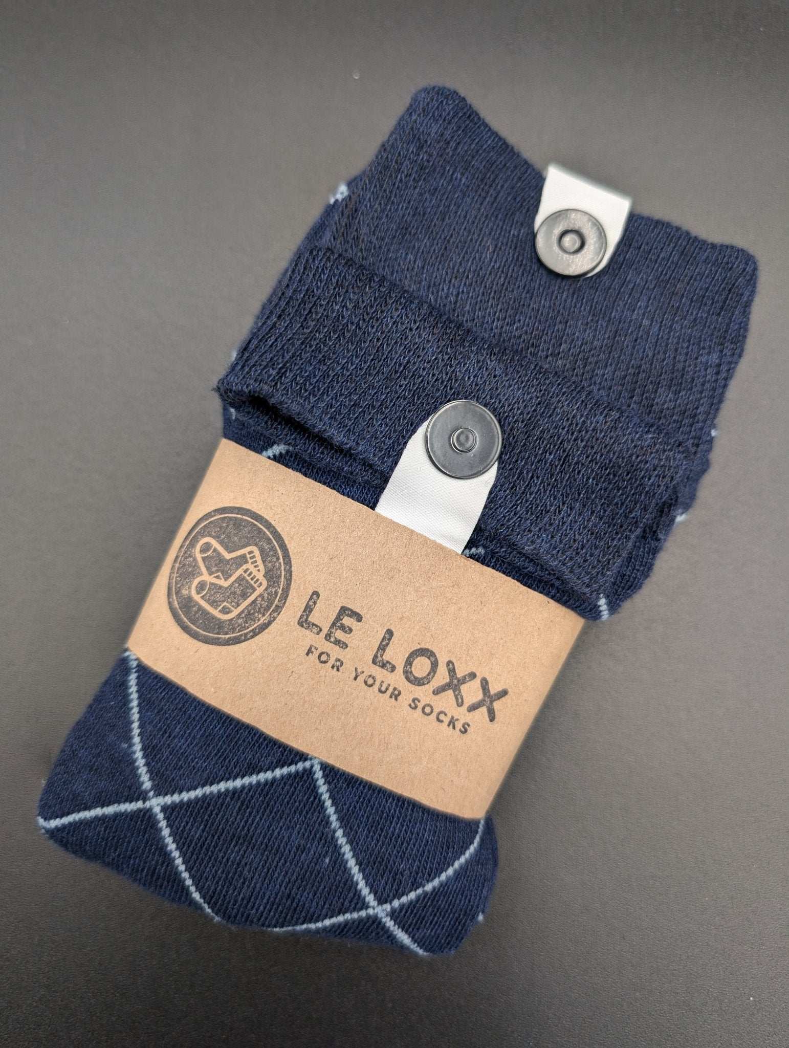 South of France Blue Executive Socks – Magnetic Lock and Loop Design - Le Loxx