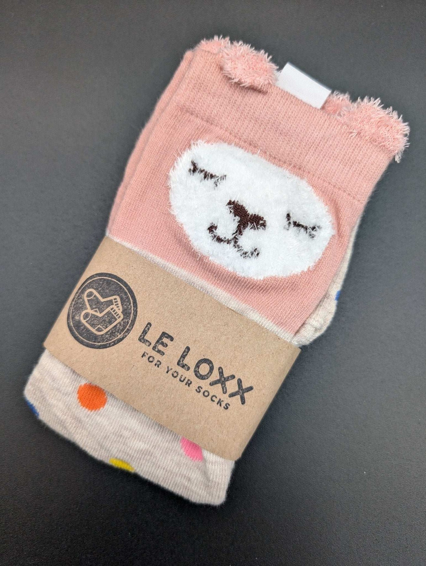 Sichuan Polka Dot Knee High Kids Socks – Magnetic Lock and Loop Design - Le Loxx