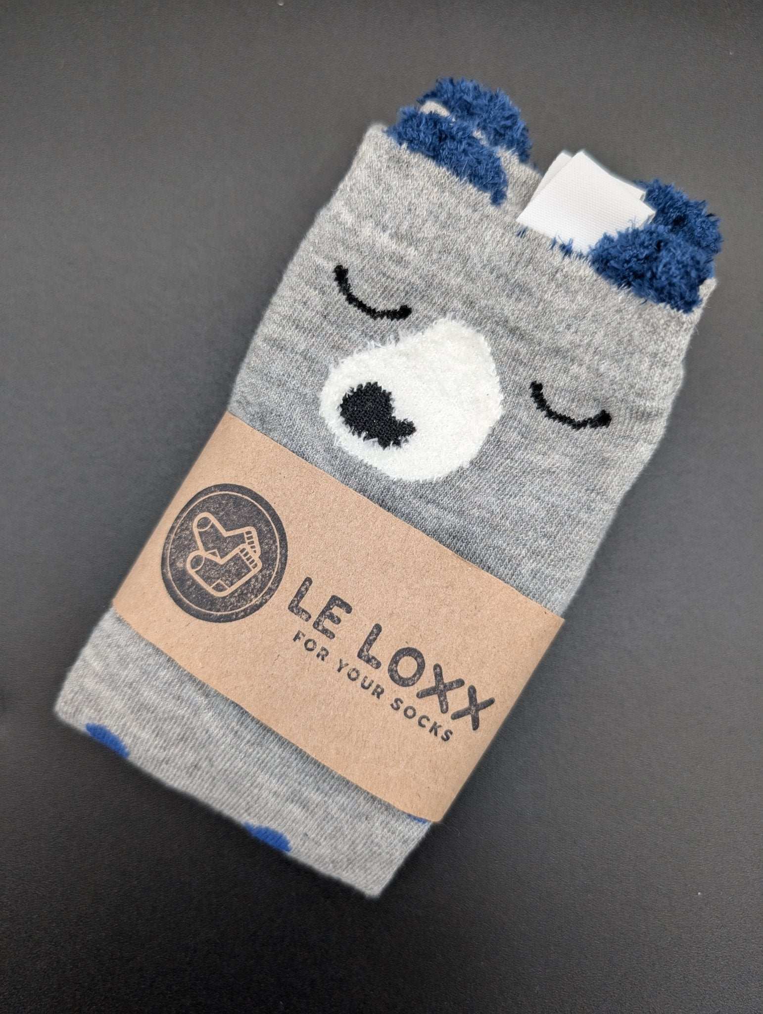 Sichuan Grey Knee High Kids Socks – Magnetic Lock and Loop Design - Le Loxx