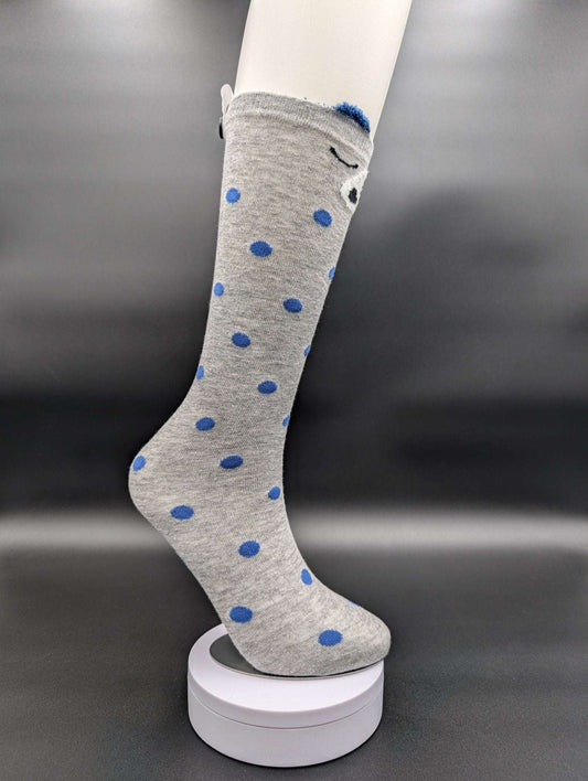 Sichuan Grey Knee High Kids Socks – Magnetic Lock and Loop Design - Le Loxx