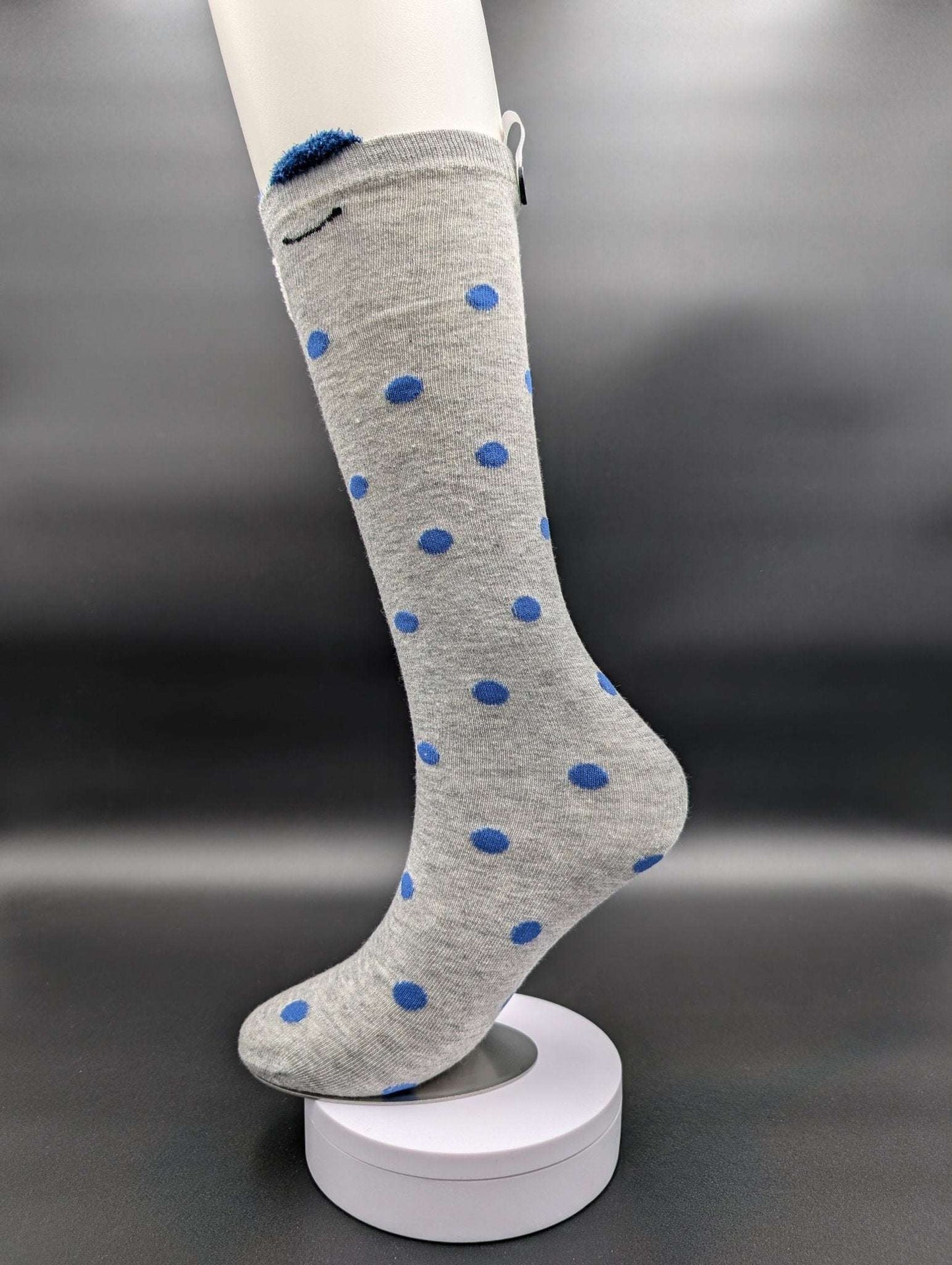 Sichuan Grey Knee High Kids Socks – Magnetic Lock and Loop Design - Le Loxx