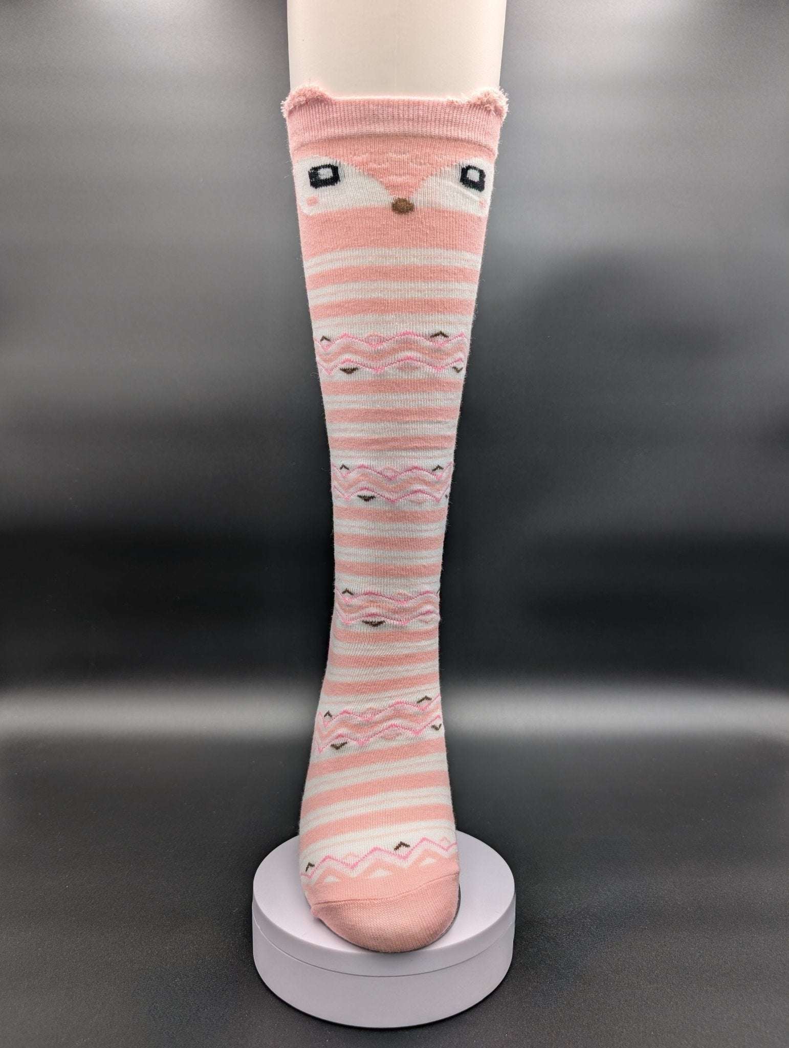 Sichuan Pink Knee High Kids Socks – Magnetic Lock and Loop Design - Le Loxx