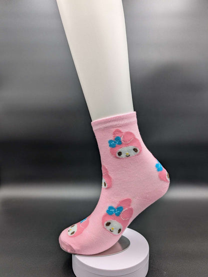 Melo Pinkeeee Novelty Socks – Magnetic Lock and Loop Design - Le Loxx