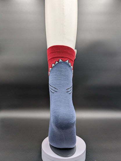 San Francisco Sharky Novelty Crew Socks – Magnetic Lock and Loop Design - Le Loxx