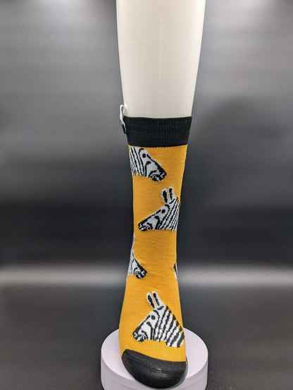 San Francisco Zebra novelty Crew socks - Le Loxx