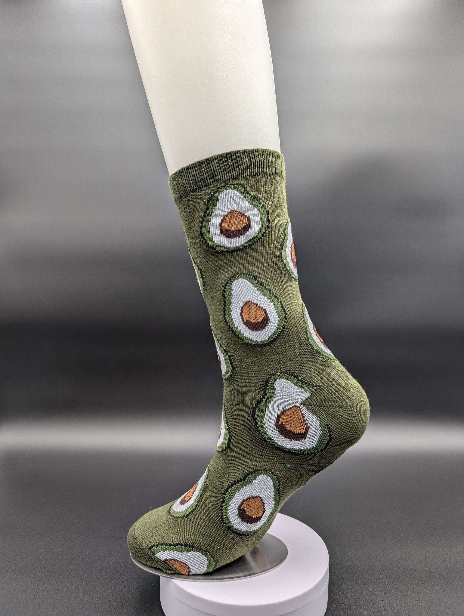 San Francisco Avocado Novelty Crew Socks – Magnetic Lock and Loop Design - Le Loxx