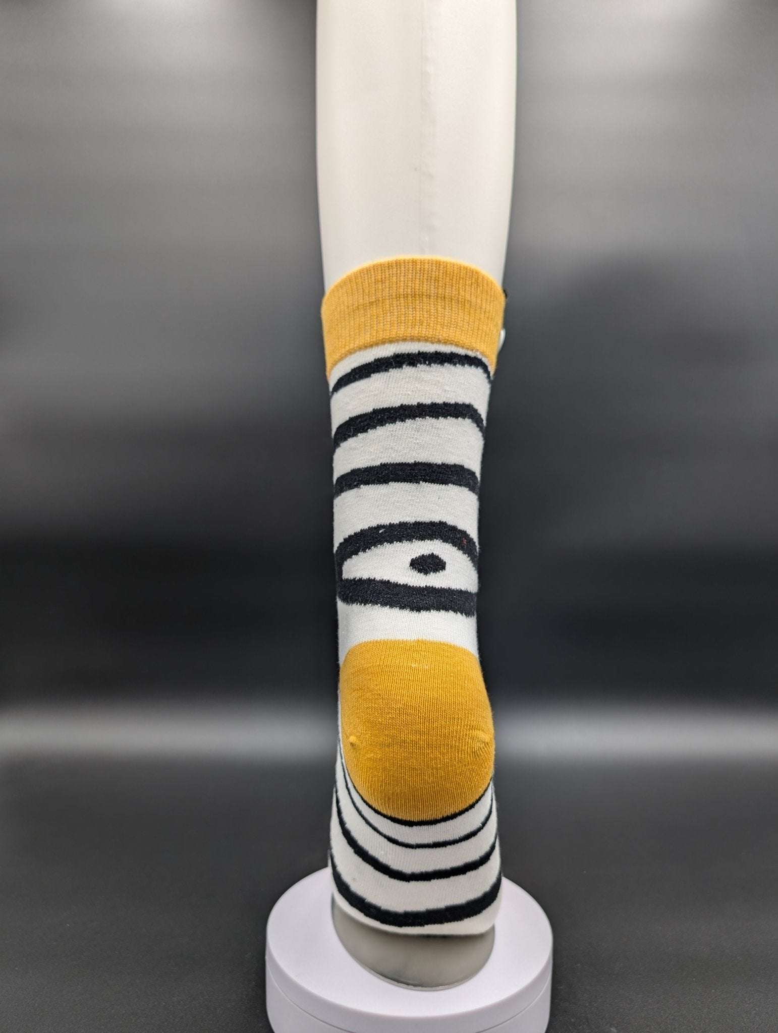 San Francisco Zebra Striped Novelty Crew Socks – Magnetic Lock and Loop Design - Le Loxx