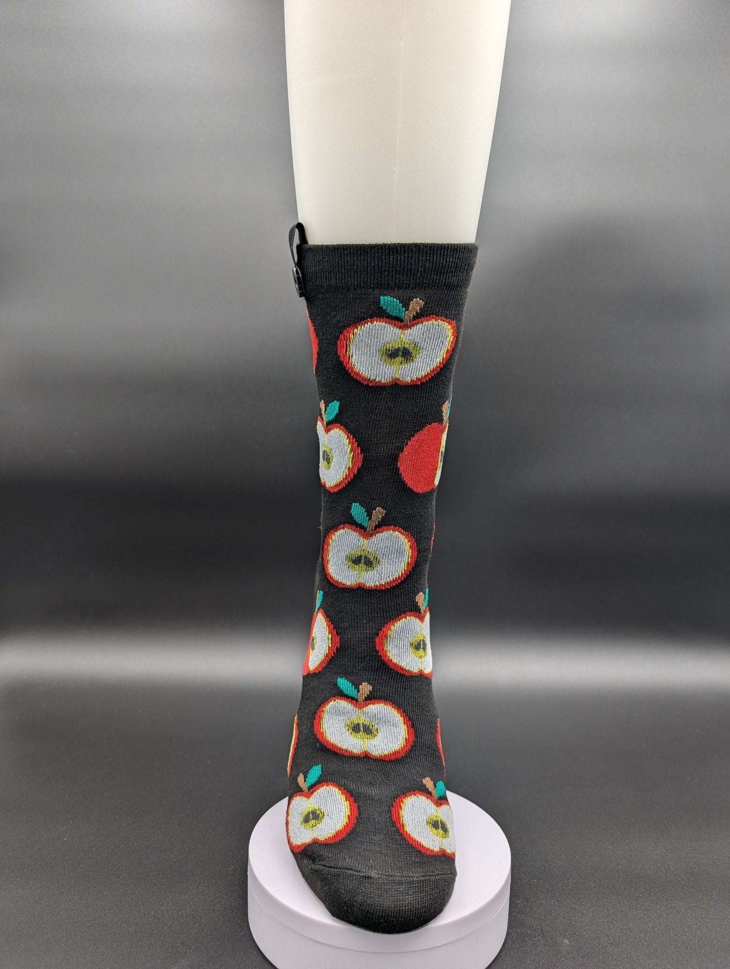 San Francisco Apple Novelty Crew Socks – Magnetic Lock and Loop Design - Le Loxx