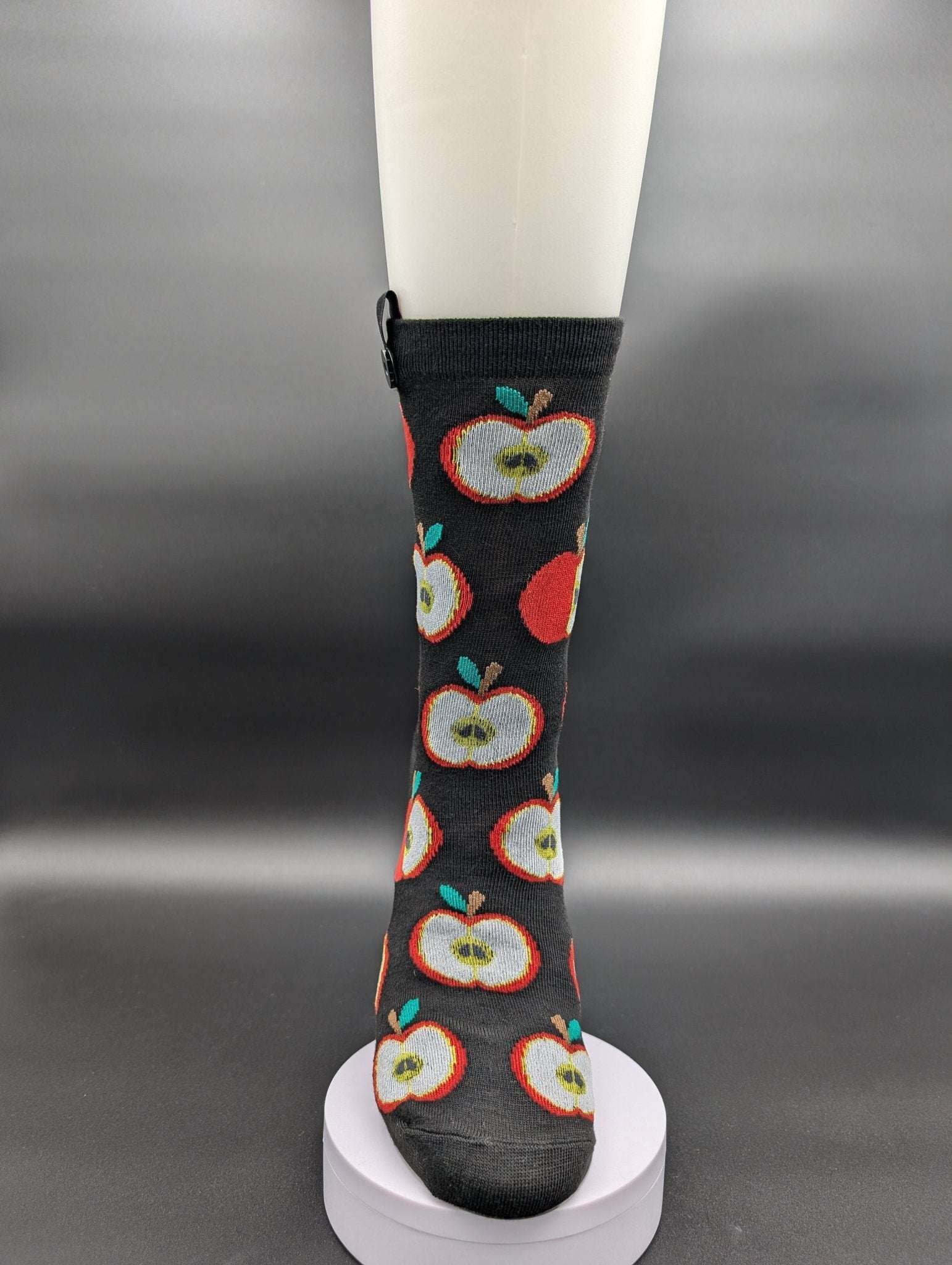 San Francisco Apple Novelty Crew Socks – Magnetic Lock and Loop Design - Le Loxx