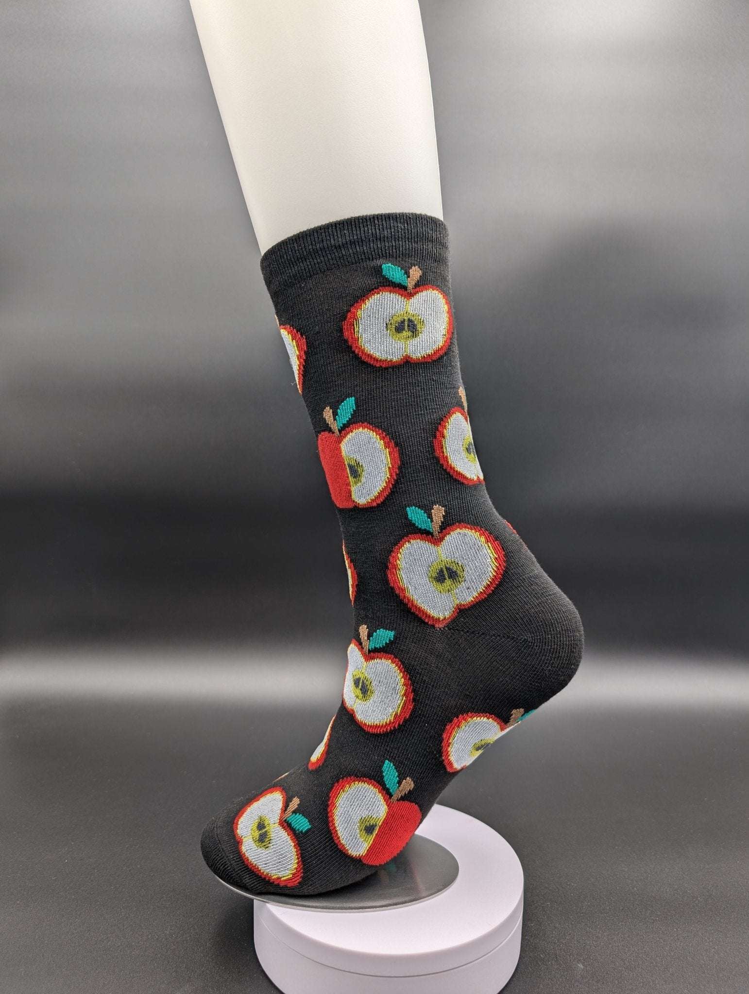 San Francisco Apple Novelty Crew Socks – Magnetic Lock and Loop Design - Le Loxx