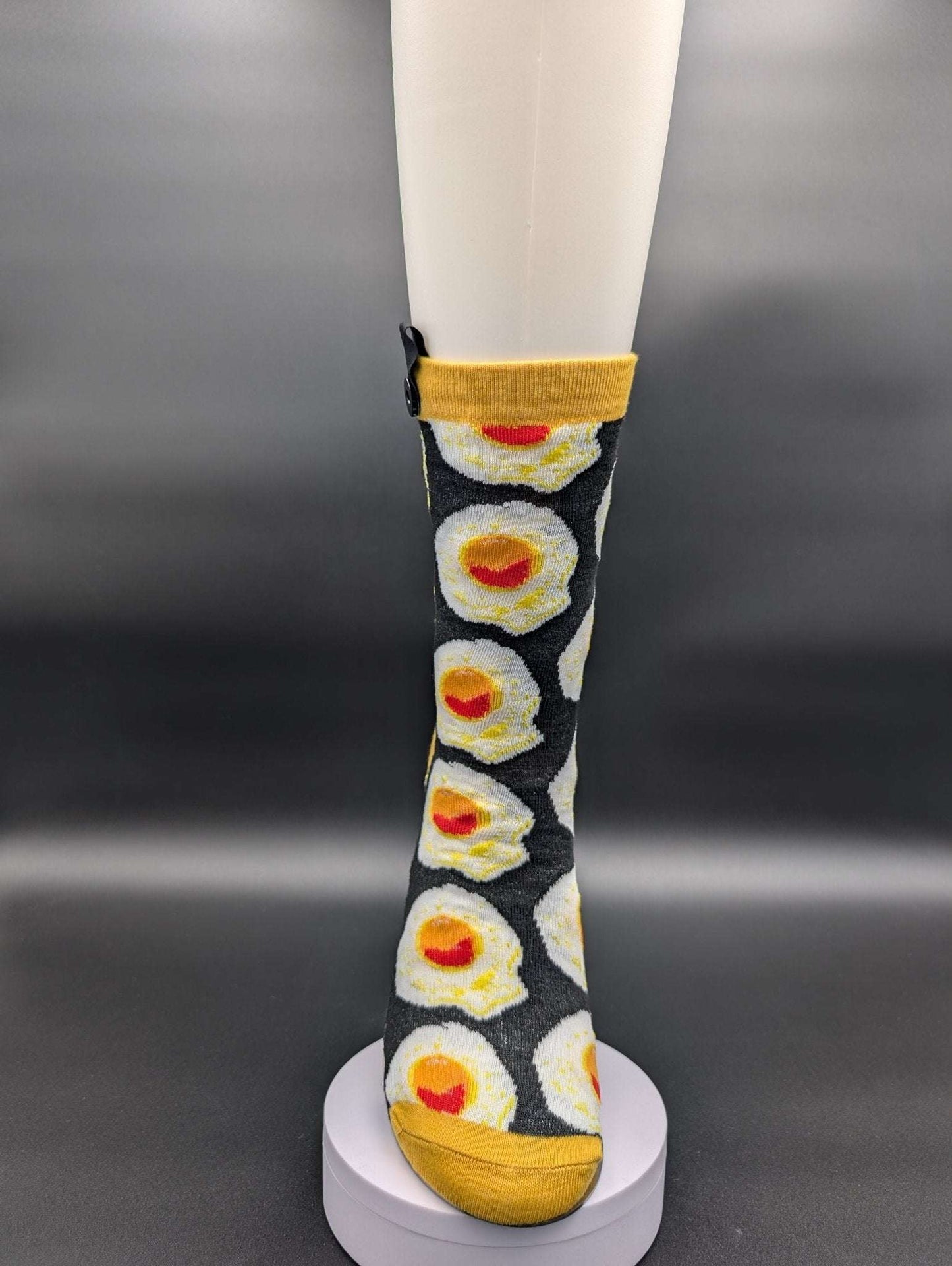 San Francisco Eggs Novelty Crew Socks – Magnetic Lock and Loop Design - Le Loxx
