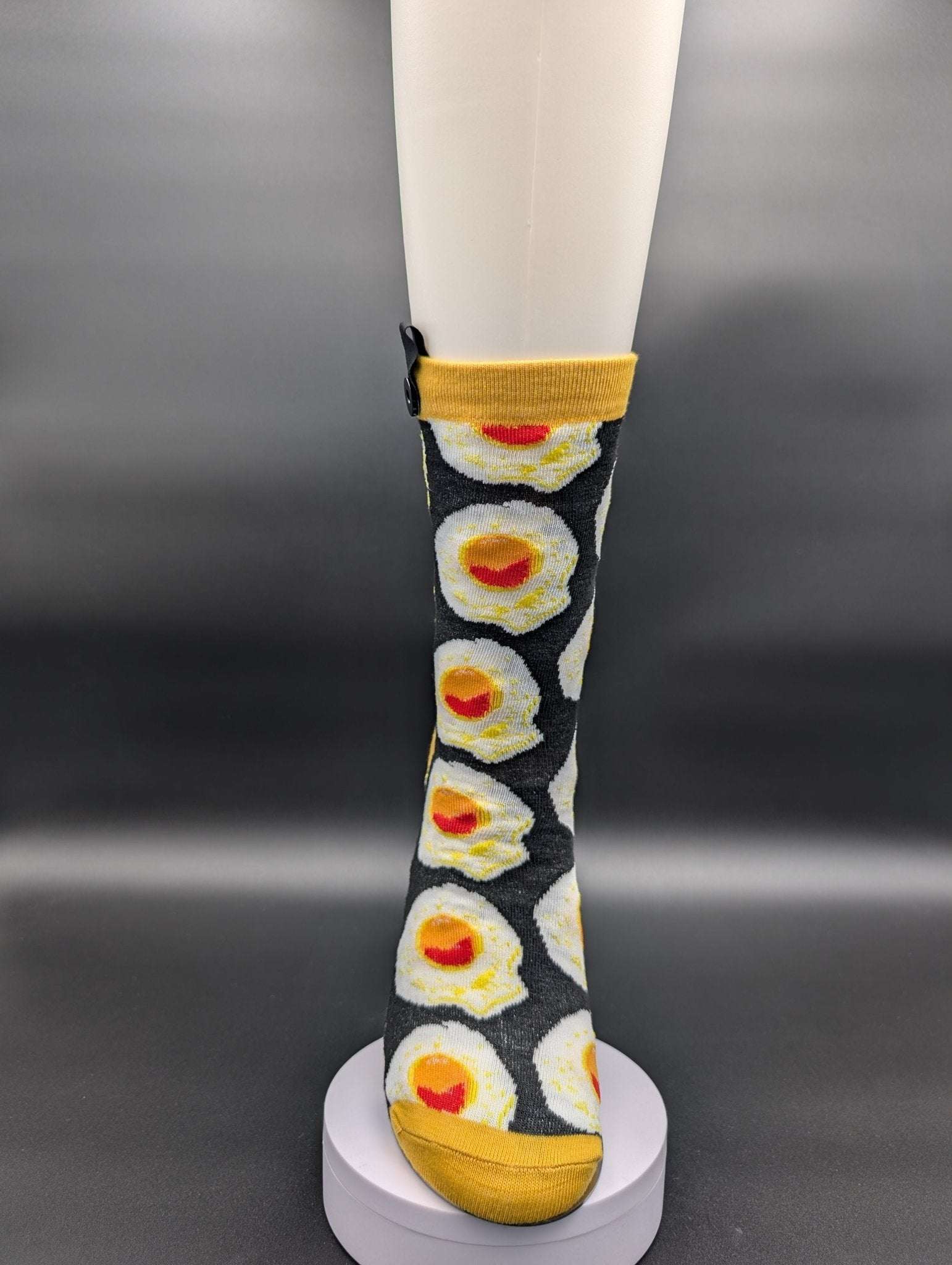 San Francisco Eggs Novelty Crew Socks – Magnetic Lock and Loop Design - Le Loxx
