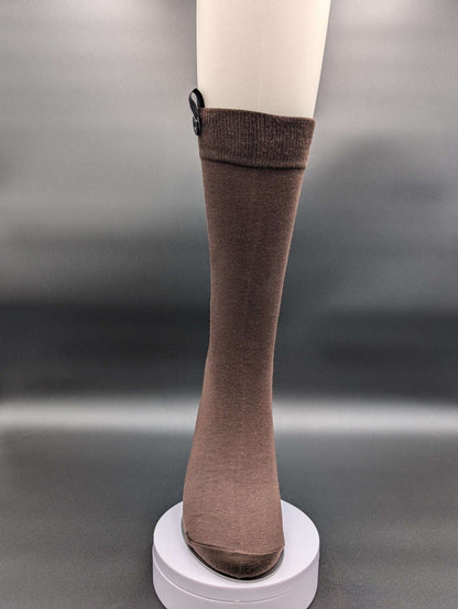 Greenland Dark Brown Boardroom Socks – Magnetic Lock and Loop Design - Le Loxx