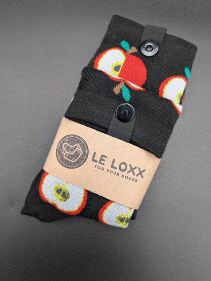 San Francisco Apple Novelty Crew Socks – Magnetic Lock and Loop Design - Le Loxx