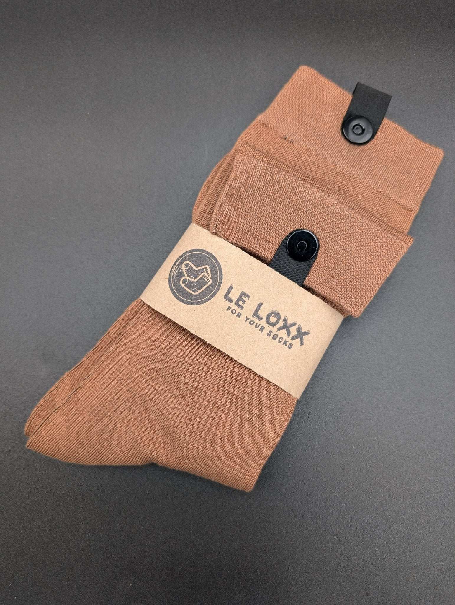 Greenland Truffle Boardroom Socks – Magnetic Lock and Loop Design - Le Loxx