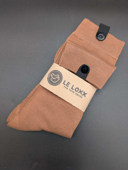 Greenland Truffle Boardroom Socks – Magnetic Lock and Loop Design - Le Loxx