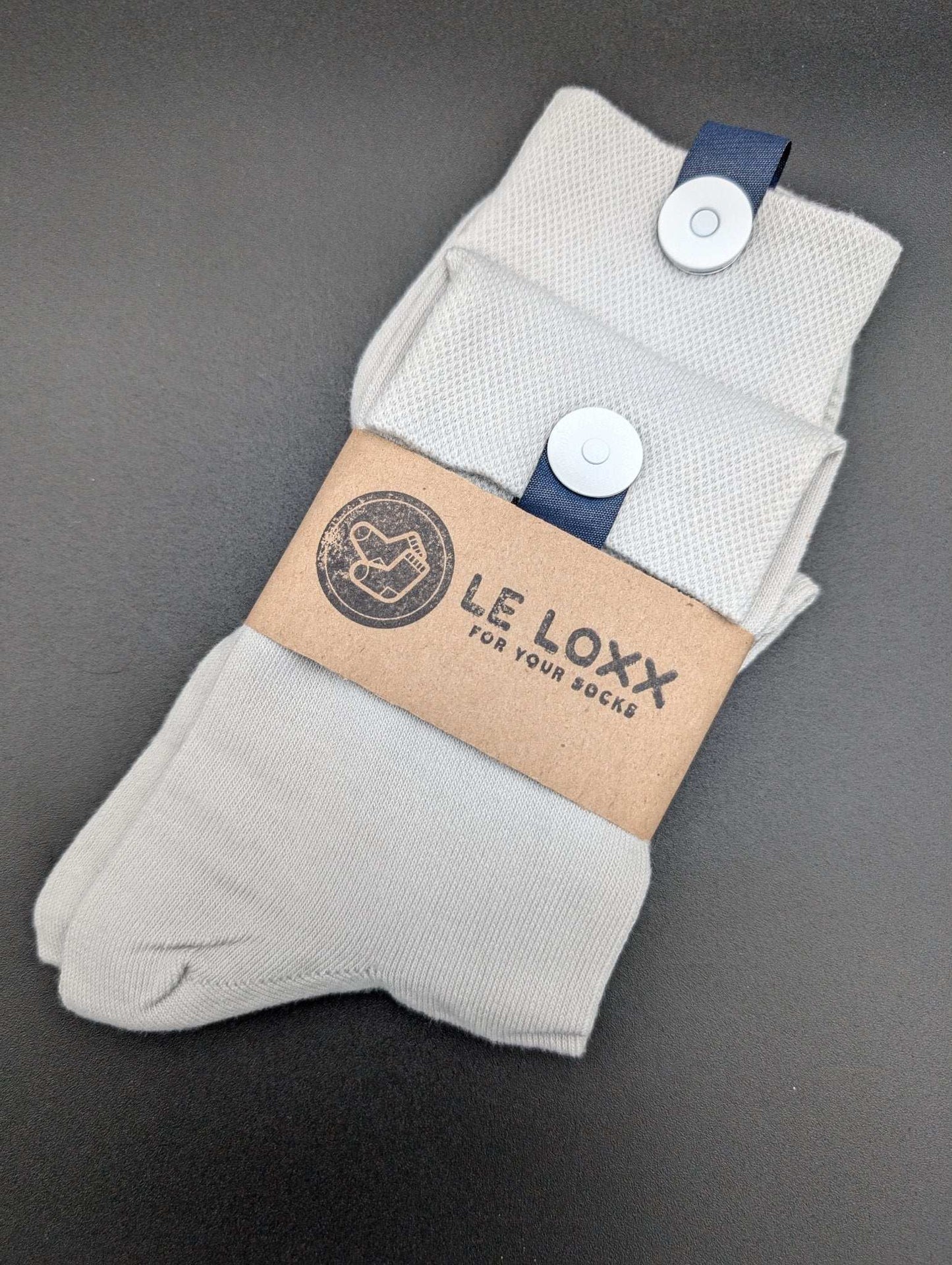 Toronto Cream Business Socks – Magnetic Lock and Loop Design - Le Loxx