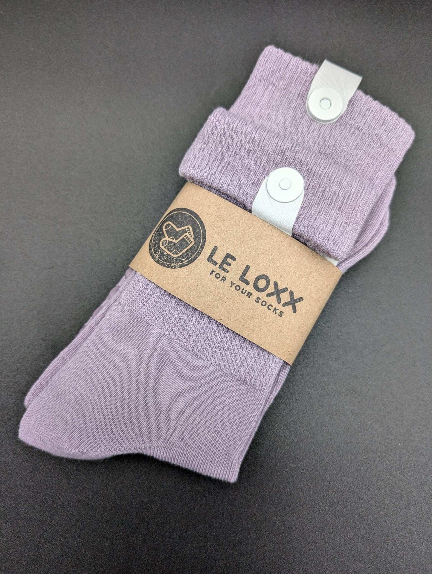 Sydney Purple Pilates Socks – Magnetic Lock and Loop Design - Le Loxx