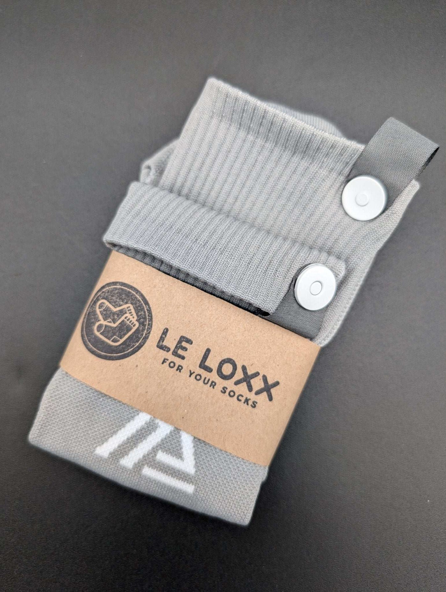 Stockholm Grey Running Socks – Magnetic Lock and Loop Design - Le Loxx