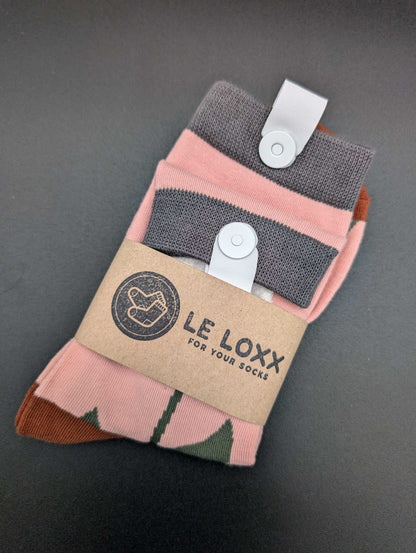 Vienna Flower Ankle Socks – Magnetic Lock and Loop Design - Le Loxx