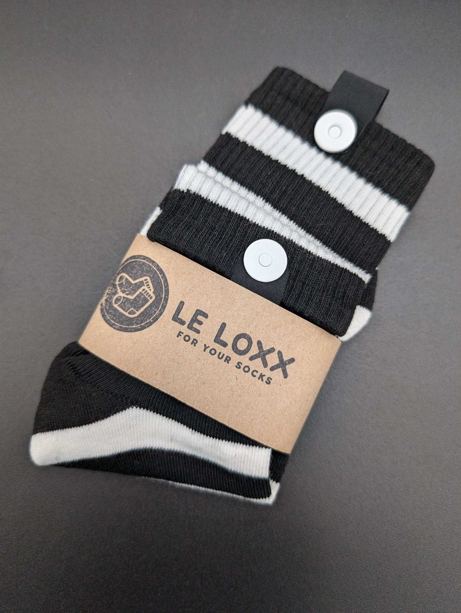 Zurich Striped Novelty Socks – Magnetic Lock and Loop Design - Le Loxx