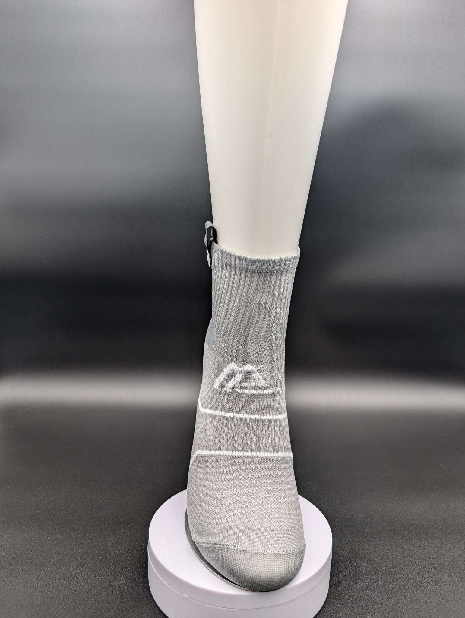 Stockholm Grey Running Socks – Magnetic Lock and Loop Design - Le Loxx