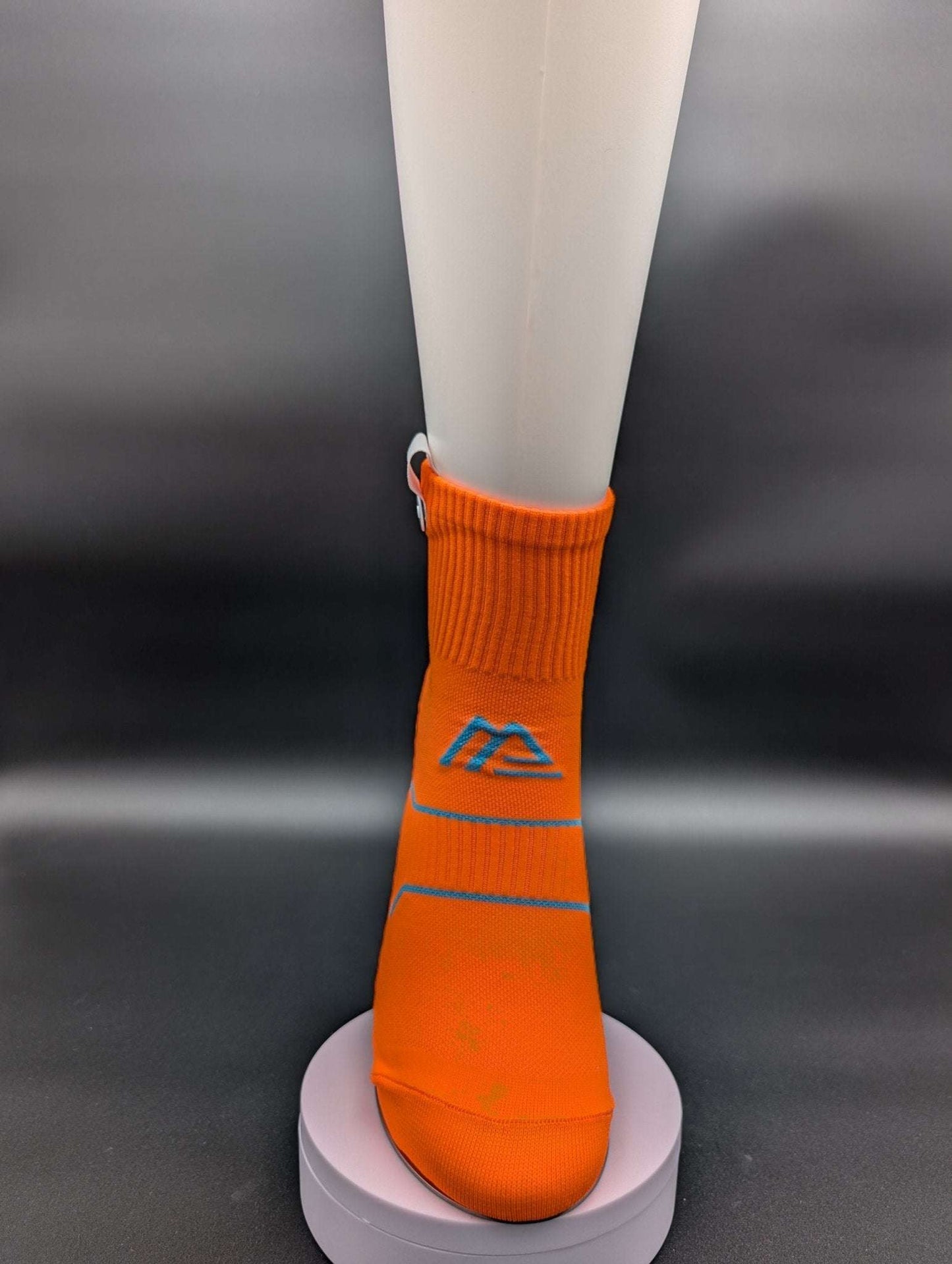Stockholm Orange Running Socks – Magnetic Lock and Loop Design - Le Loxx