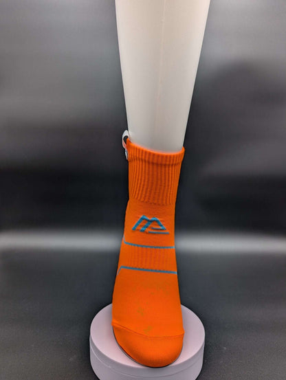 Stockholm Orange Running Socks – Magnetic Lock and Loop Design - Le Loxx