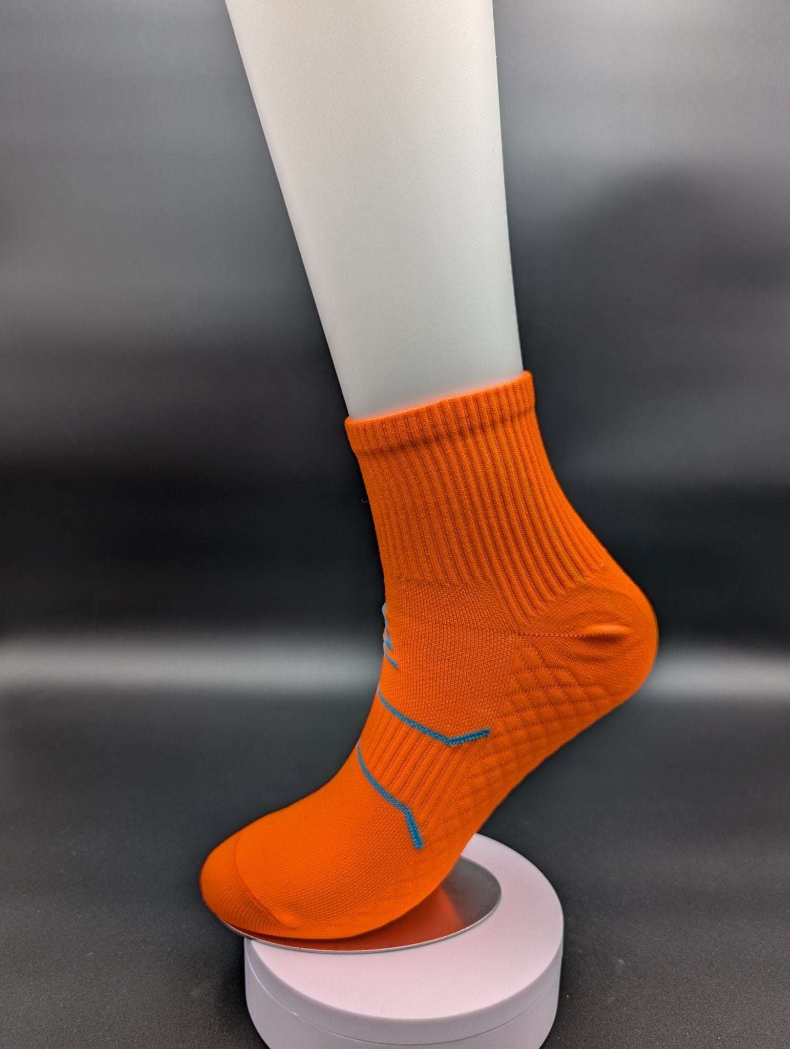 Stockholm Orange Running Socks – Magnetic Lock and Loop Design - Le Loxx