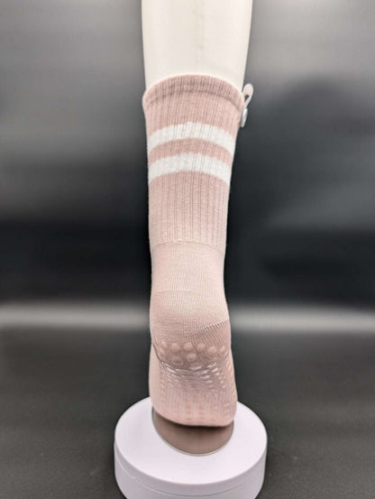 Sydney Pink Pilates Socks – Magnetic Lock and Loop Design - Le Loxx