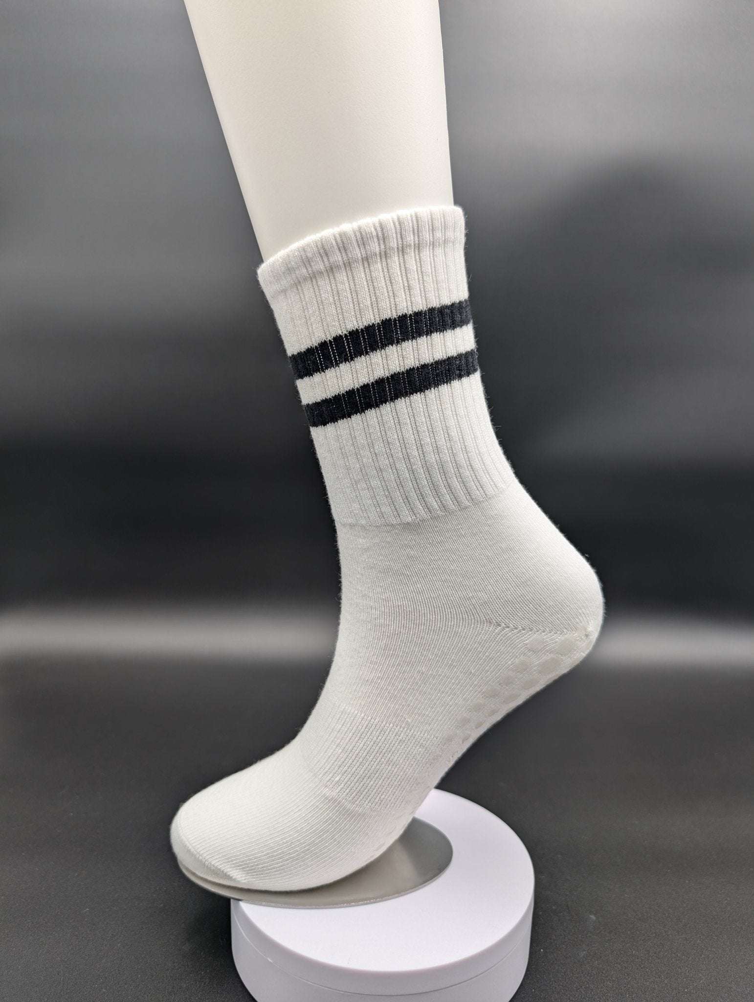 Sydney White Pilates Socks – Magnetic Lock and Loop Design - Le Loxx