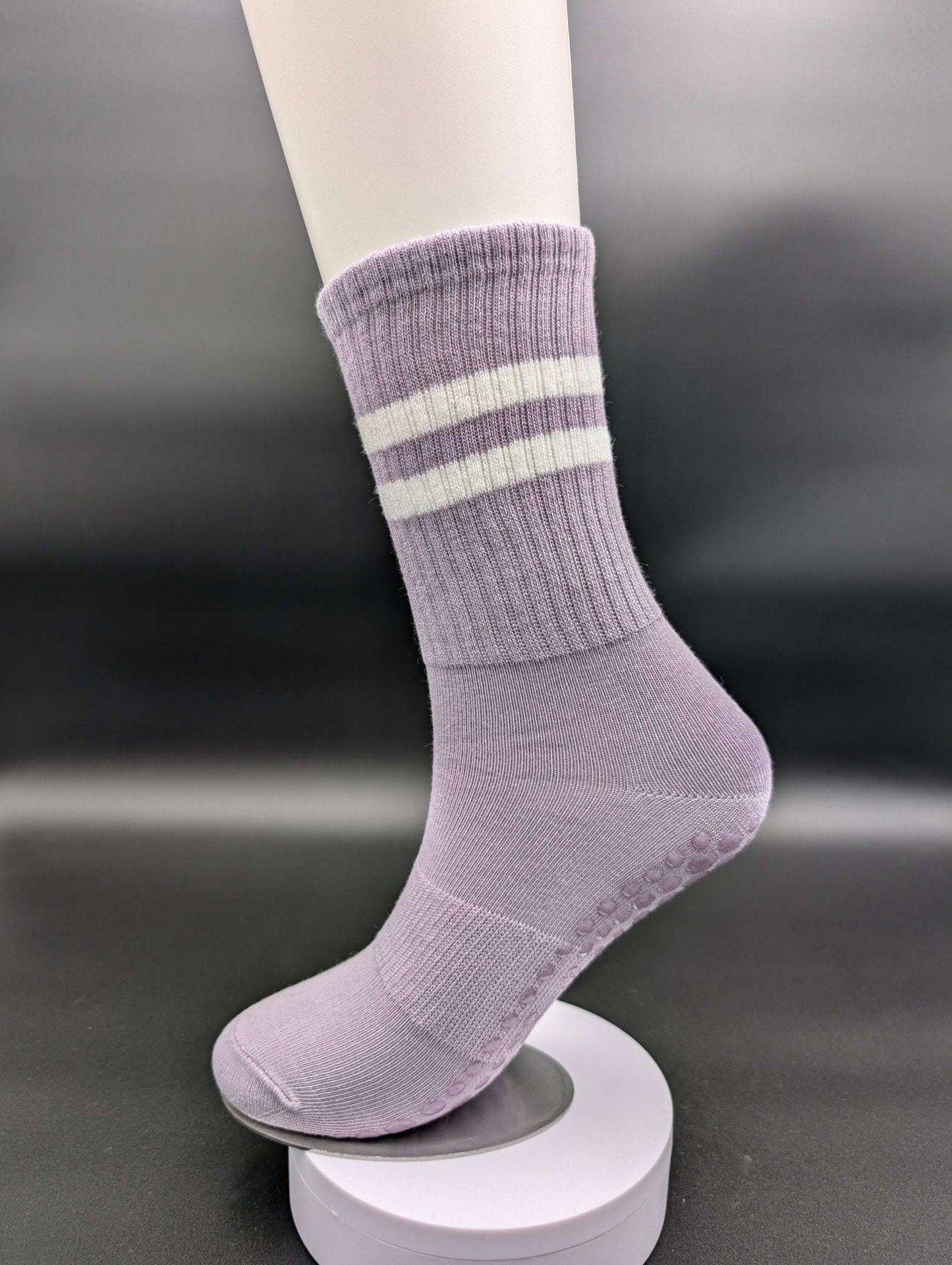 Sydney Purple Pilates Socks – Magnetic Lock and Loop Design - Le Loxx