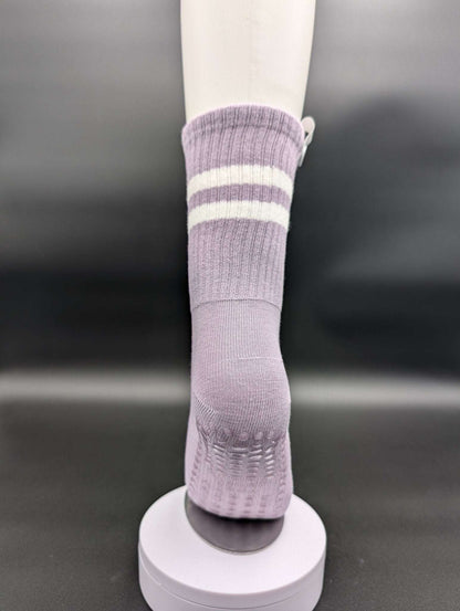 Sydney Purple Pilates Socks – Magnetic Lock and Loop Design - Le Loxx