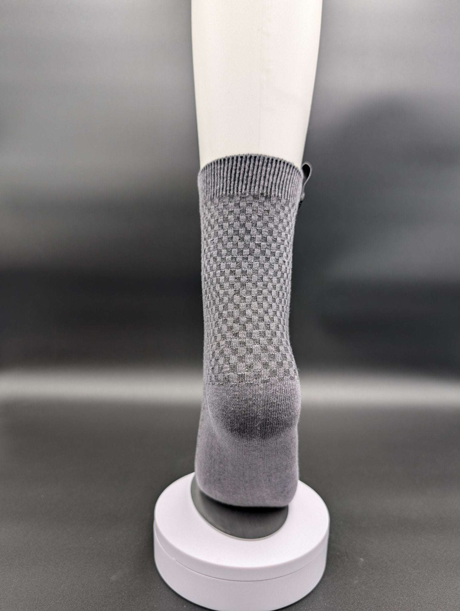 Shanghai Grey Bamboo Crew Socks – Magnetic Lock and Loop Design - Le Loxx