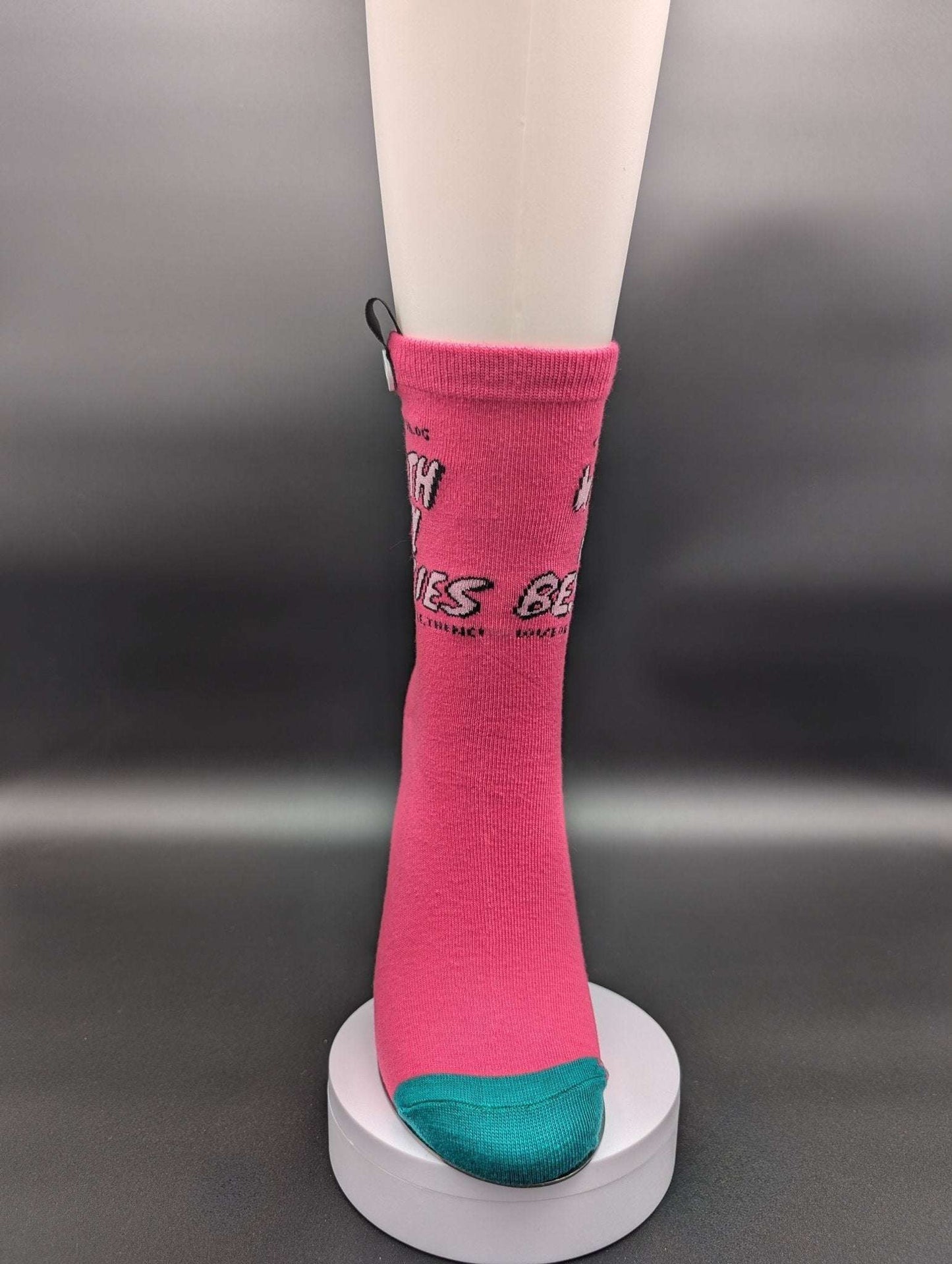 Le Bunny Hey Bestie Novelty Socks – Magnetic Lock and Loop Design - Le Loxx