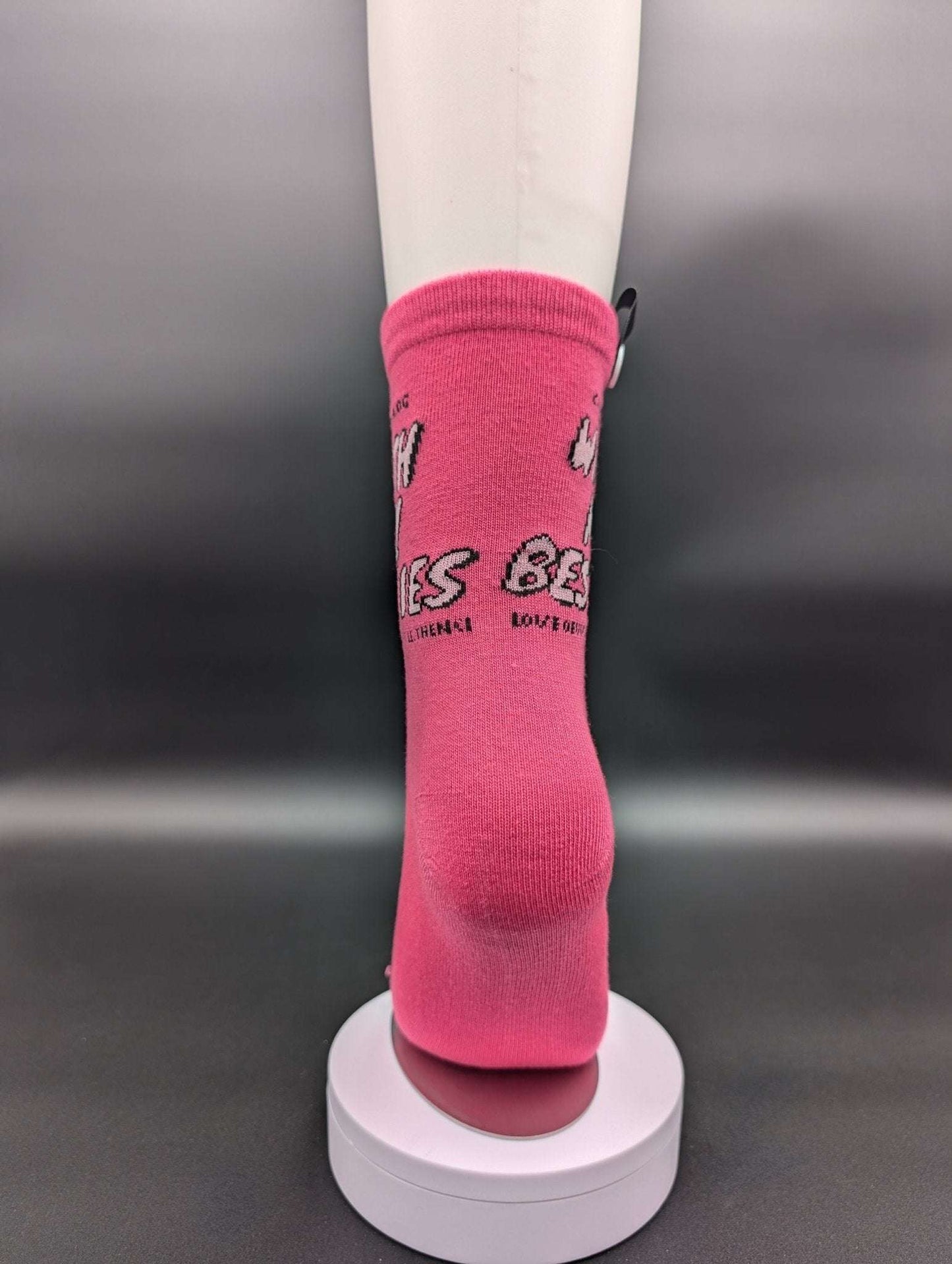Le Bunny Hey Bestie Novelty Socks – Magnetic Lock and Loop Design - Le Loxx