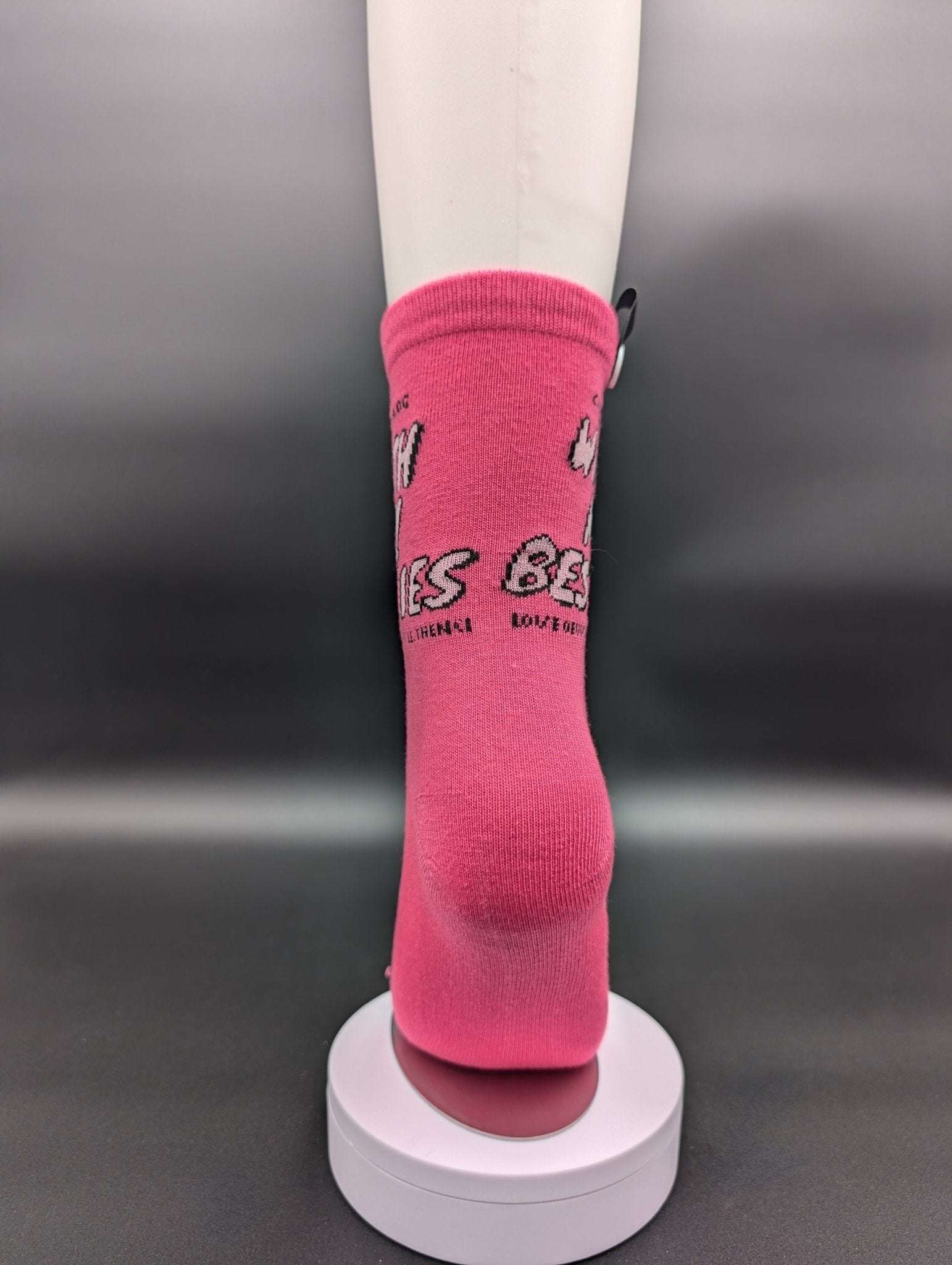 Le Bunny Hey Bestie Novelty Socks – Magnetic Lock and Loop Design - Le Loxx