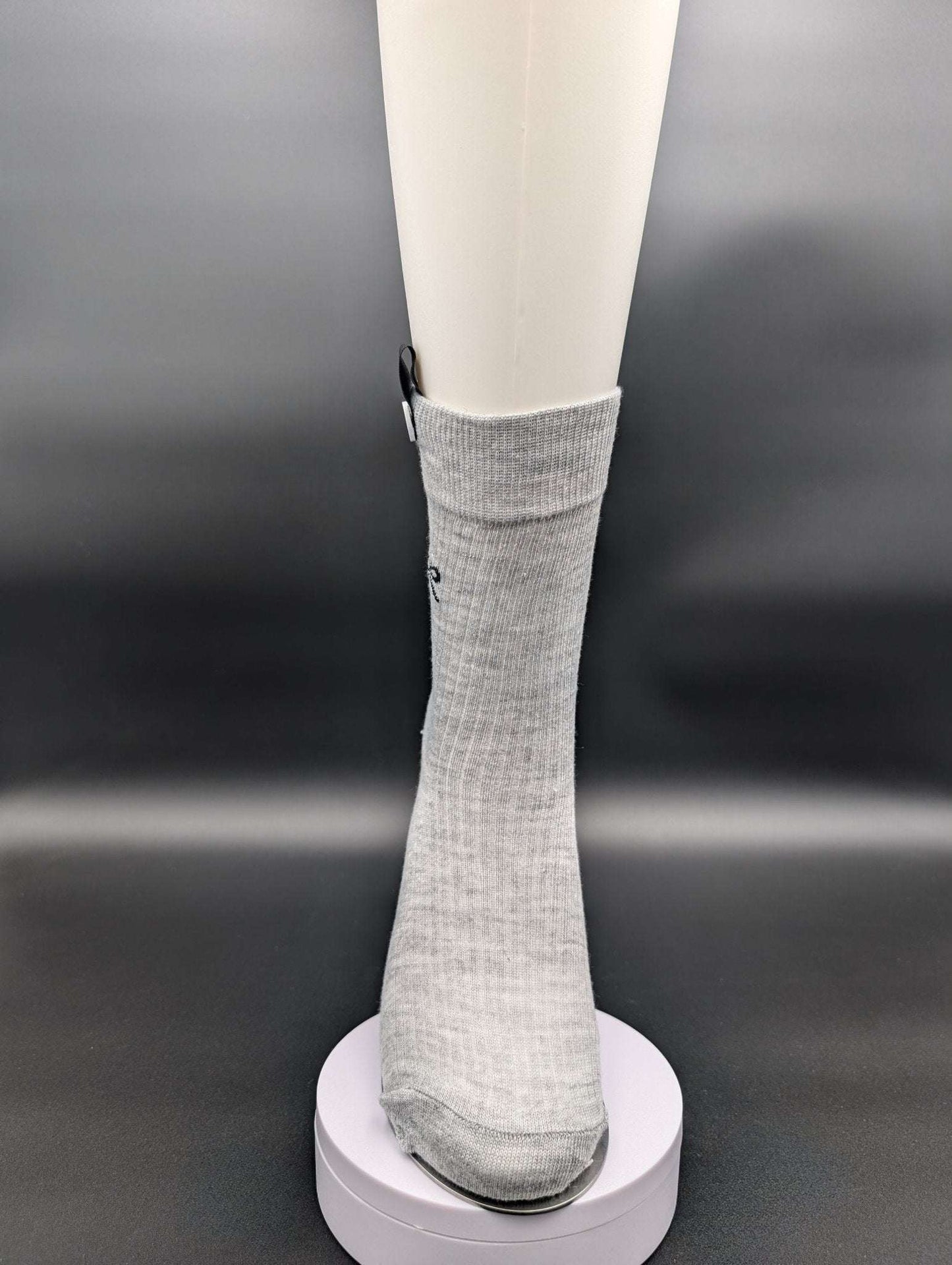 Madison Silver Crew Socks – Magnetic Lock and Loop Design - Le Loxx