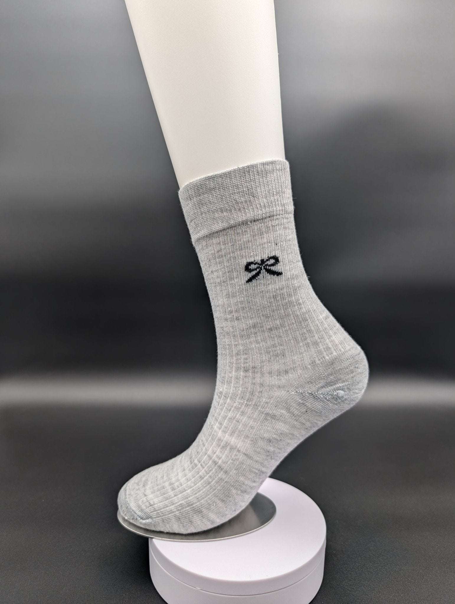 Madison Silver Crew Socks – Magnetic Lock and Loop Design - Le Loxx