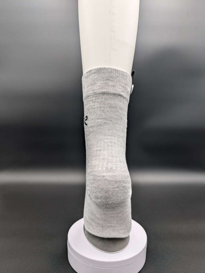 Madison Silver Crew Socks – Magnetic Lock and Loop Design - Le Loxx