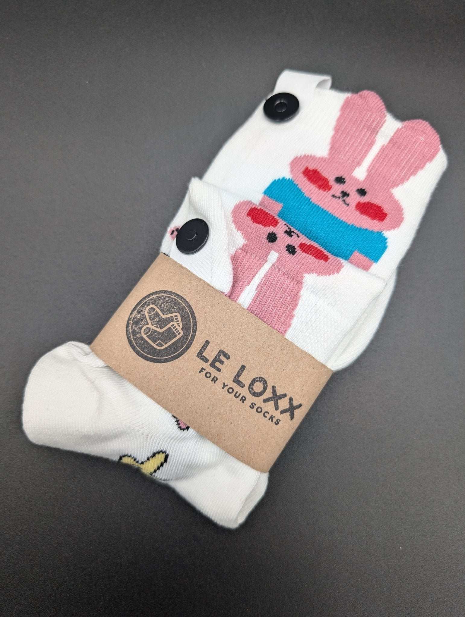 Le Bunny Hey Brother Novelty Socks – Magnetic Lock and Loop Design - Le Loxx