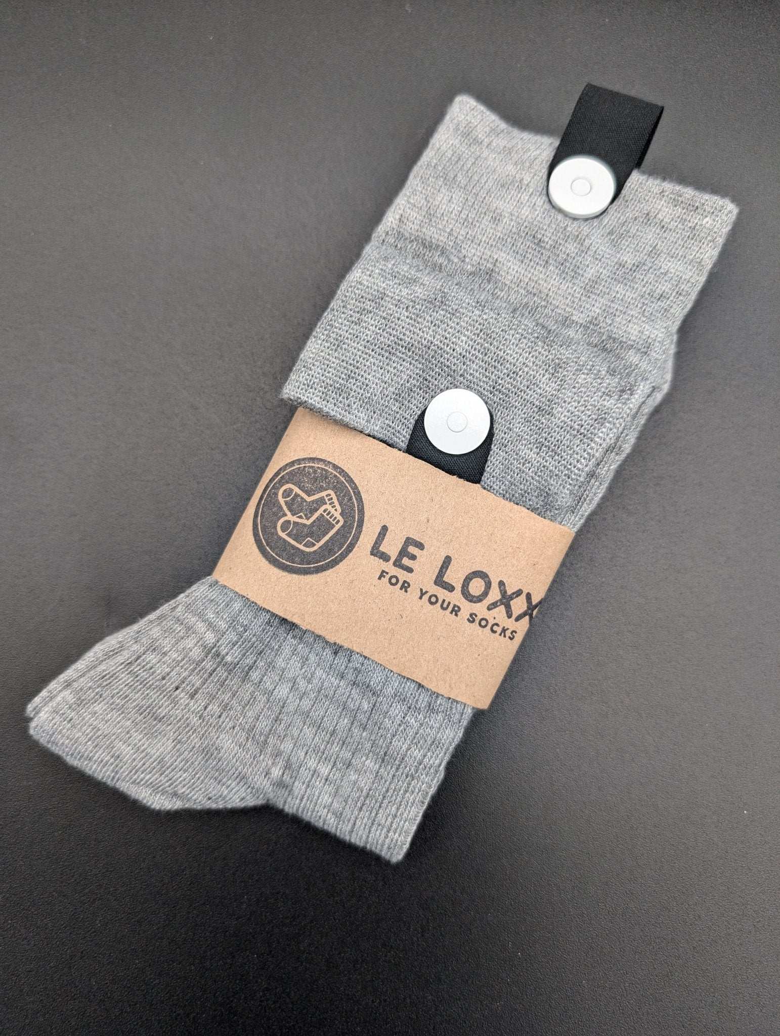 Madison Grey Crew Socks – Magnetic Lock and Loop Design - Le Loxx