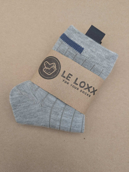 Sen Grey Kids Socks – Magnetic Lock and Loop Design - Le Loxx