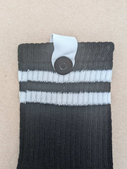 Lake Dark Kids Crew Socks – Magnetic Lock and Loop Design - Le Loxx