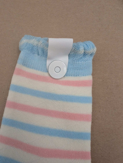 Lune Stripes Kids Socks – Magnetic Lock and Loop Design - Le Loxx