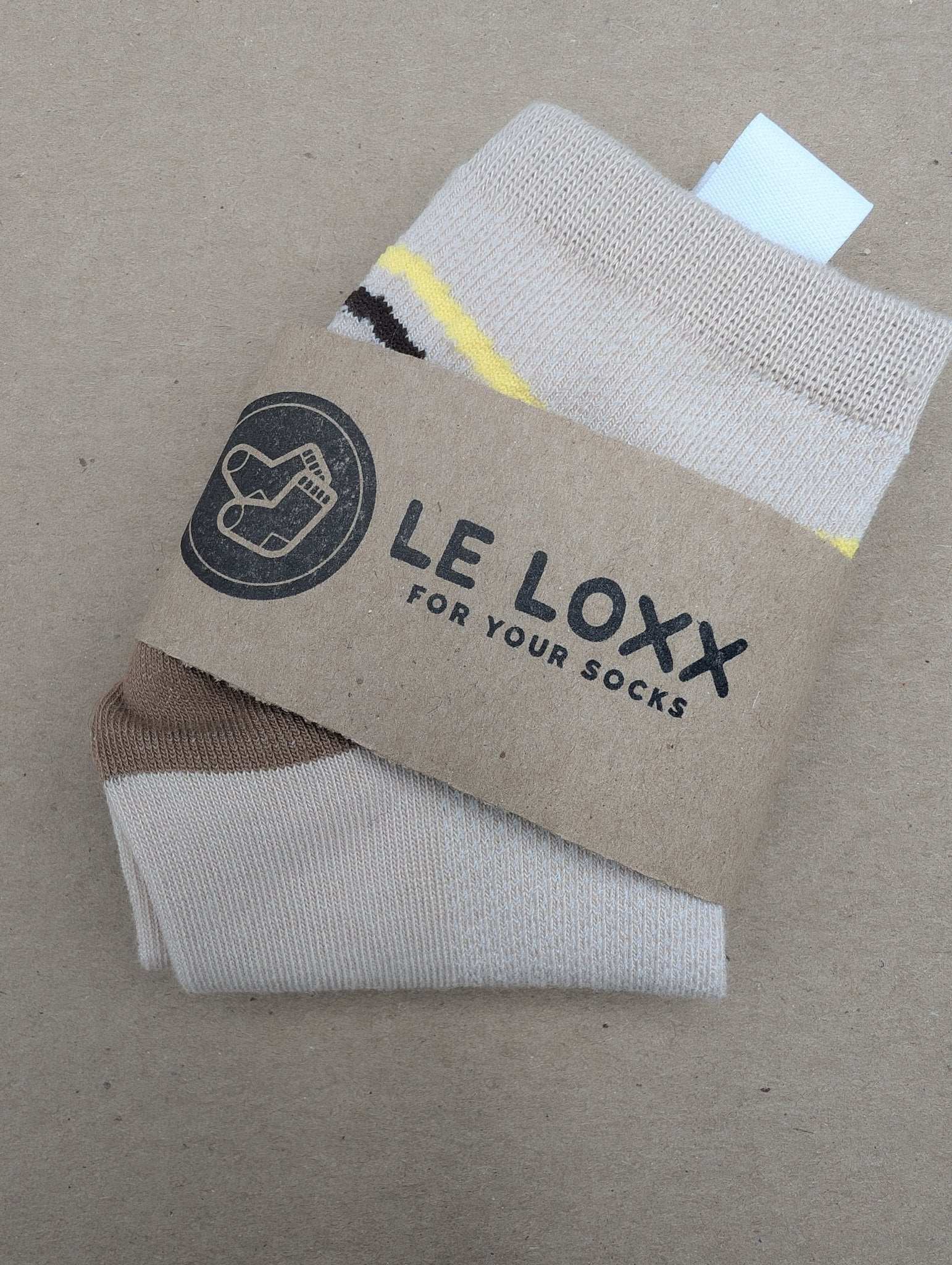 Fos Light Brown kids socks - Le Loxx
