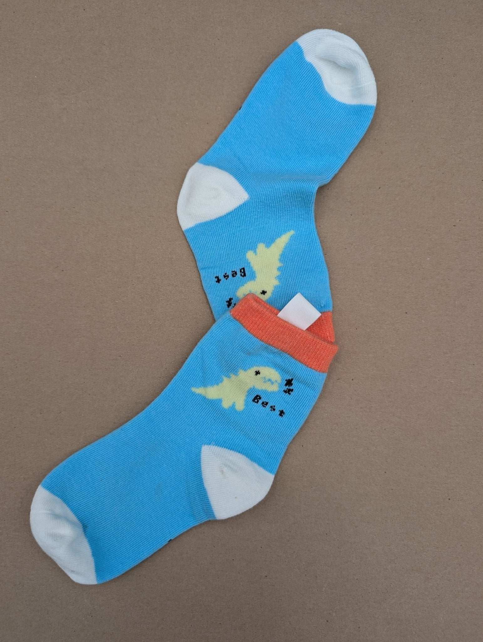 Benja Blue Dino Kids Socks - Le Loxx