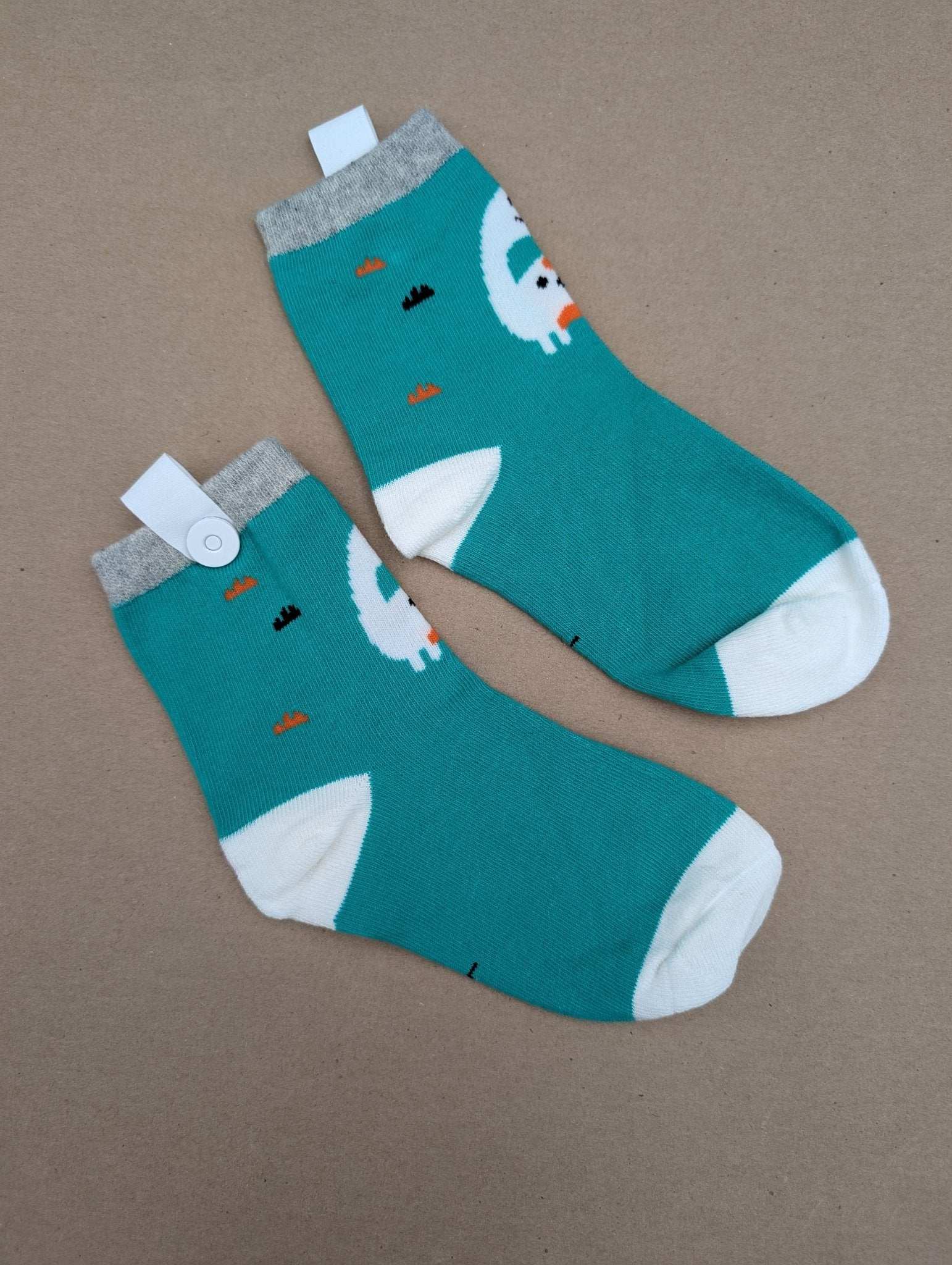 Benja Teal Dino Kids Socks - Le Loxx
